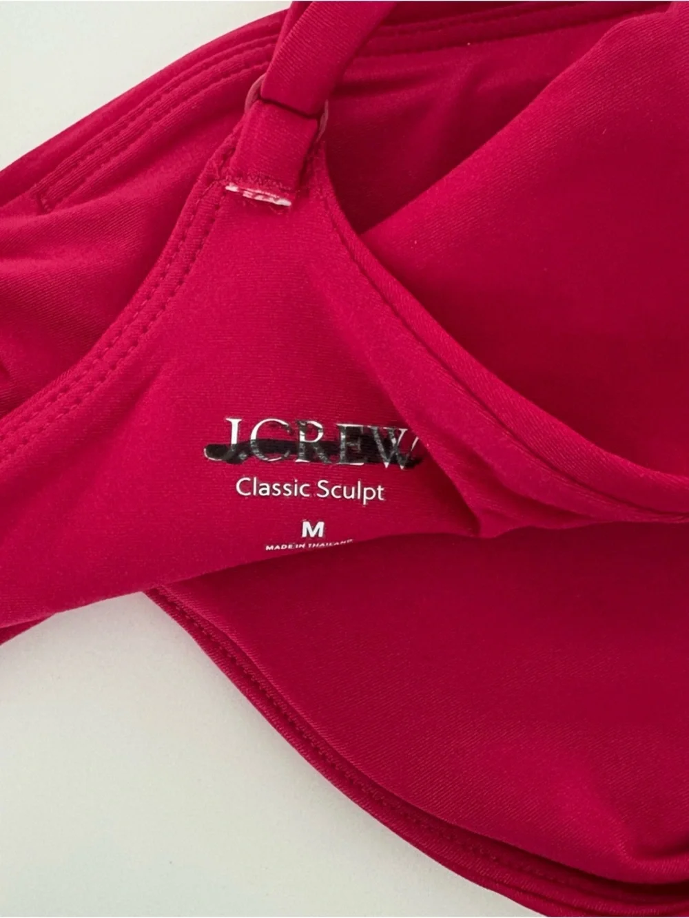 J. Crew Lana Bikini Top Classic Sculpt Autumn Berry Pink